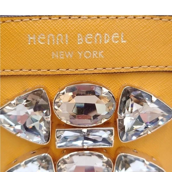 Henri Bendel Leather Hand Tote Shoulder Bag Bijou Camel With Crossbody Strap - Picture 6 of 15